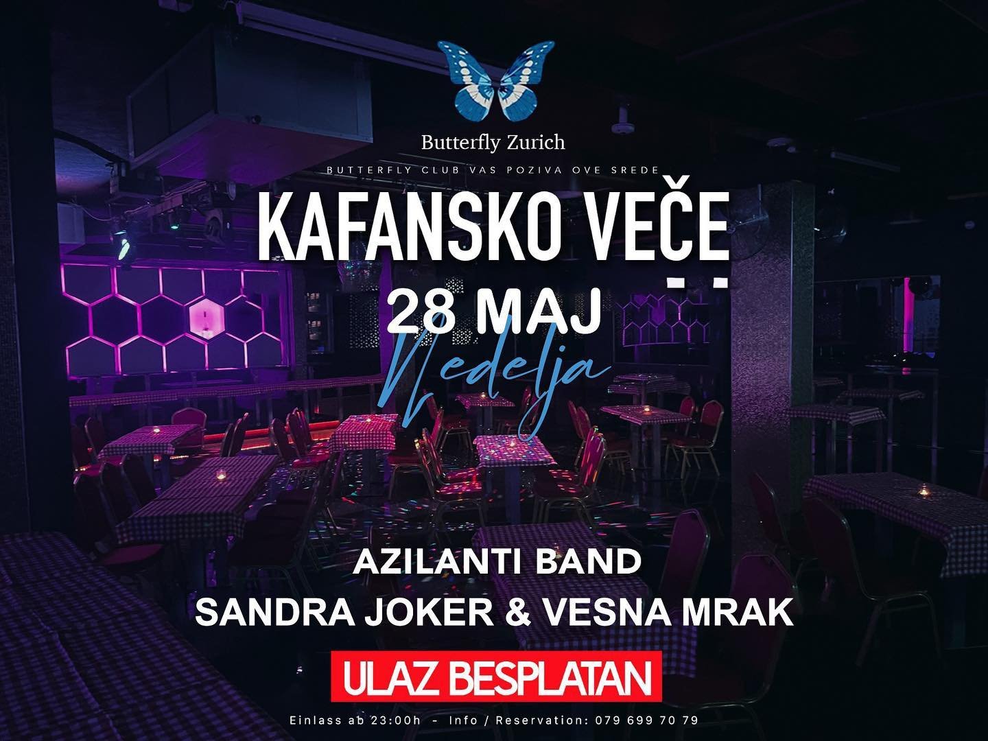 Kafansko veče-Butterfly Zurcih