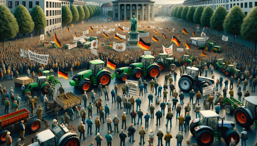 German farmers protesting