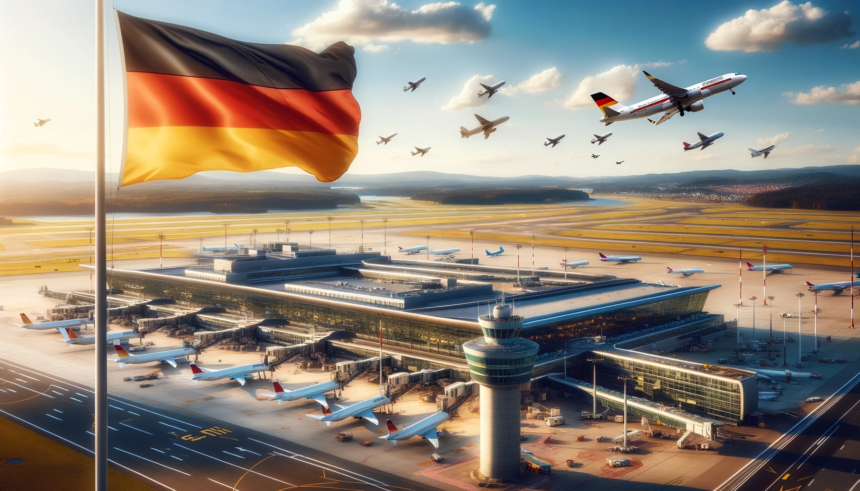busy German airport