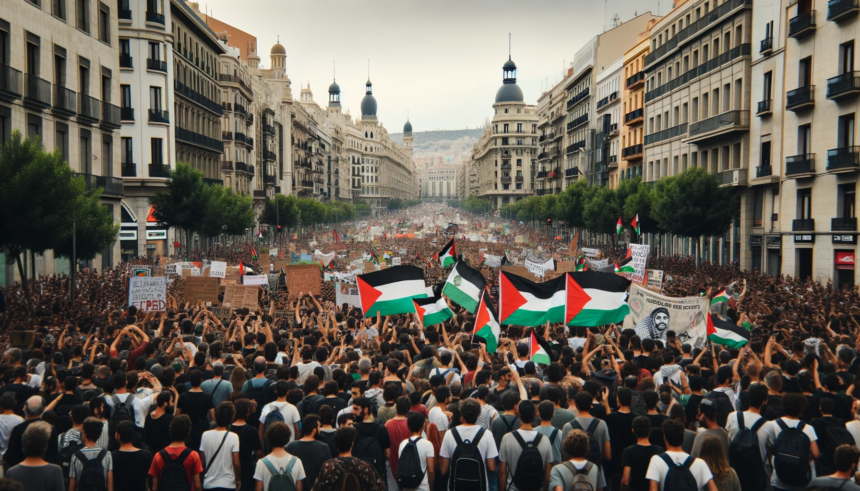 demonstrating solidarity with the people of Gaza